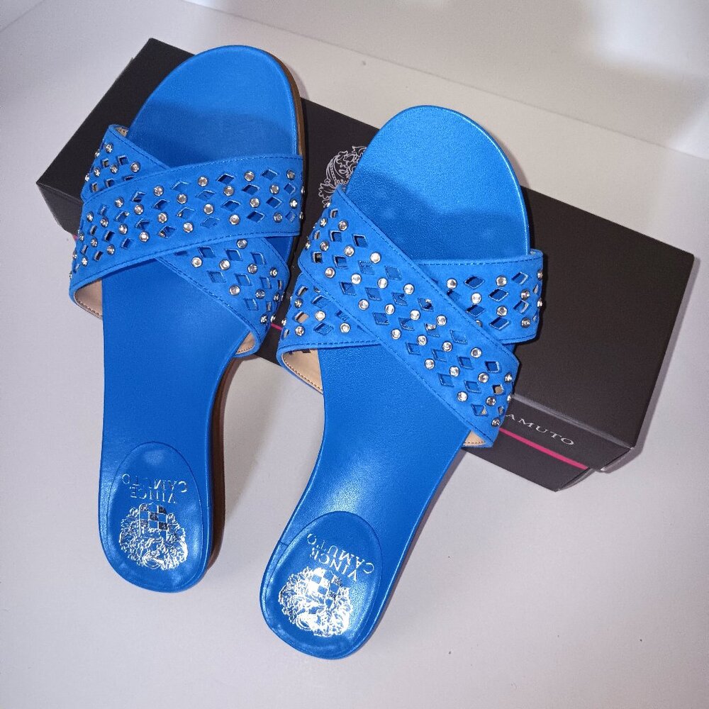 Vince Camuto ENDANA- Poolside Blue Women's Sandals- Size 7.5M - Picture 4 of 7
